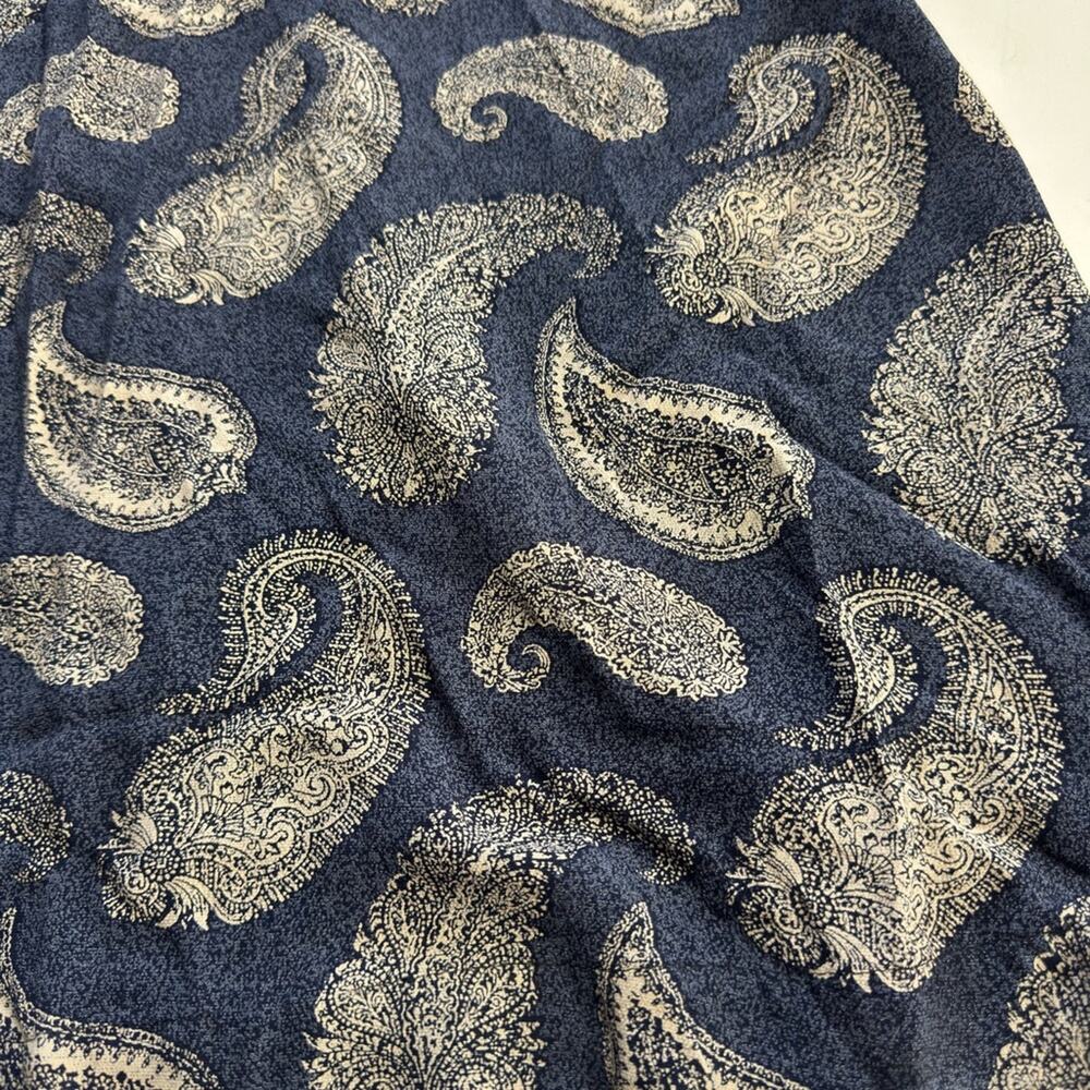 InWear Vintage Womens Size 6 Blue Paisley Maxi Skirt 100% Rayon - Picture 2 of 7
